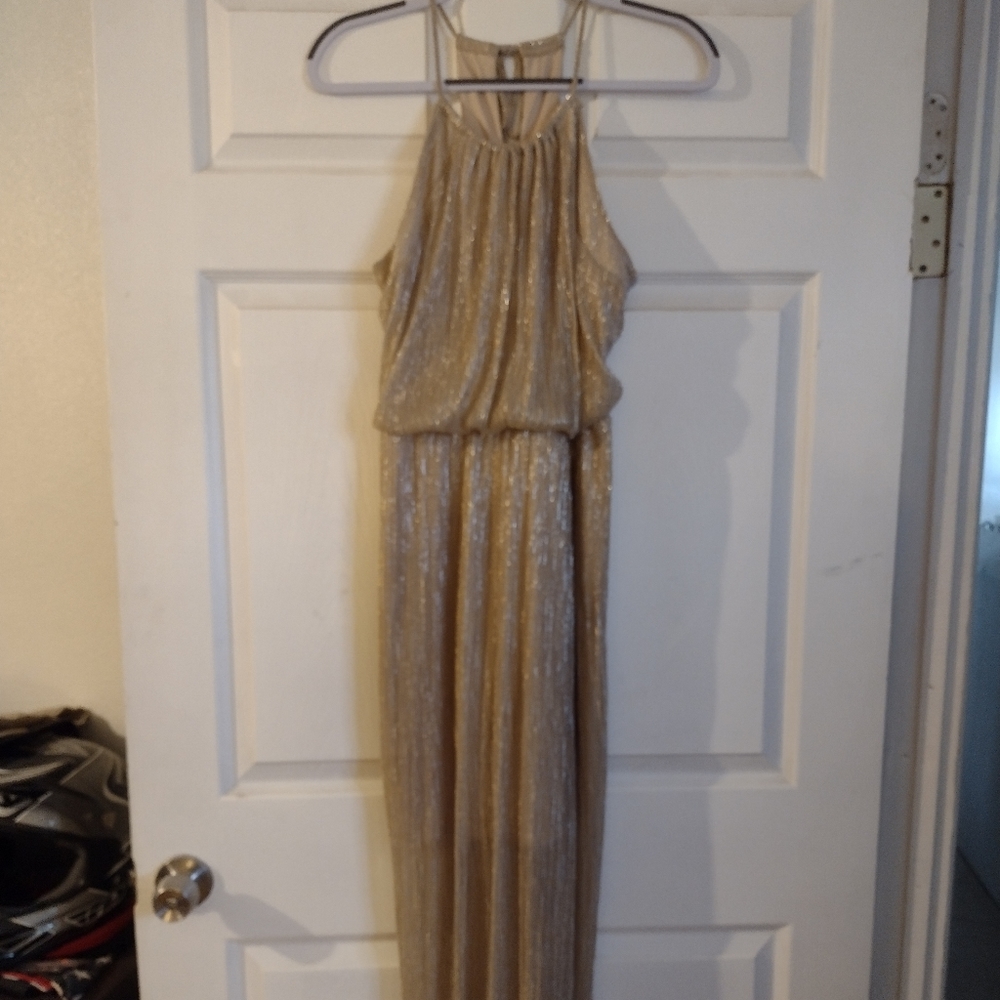 En Focus Studio Gold Shimmer Gown